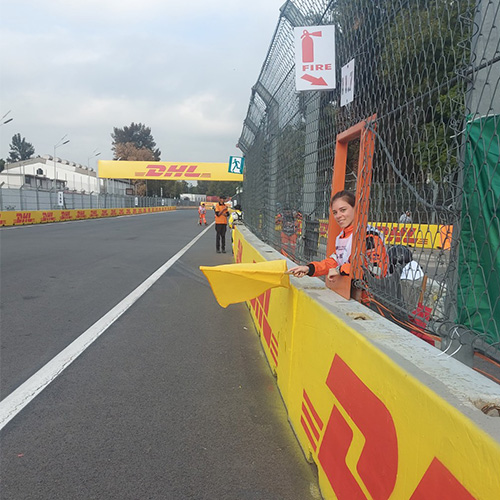 F1 Grand Prix Mexico Katerina Bratsou flag